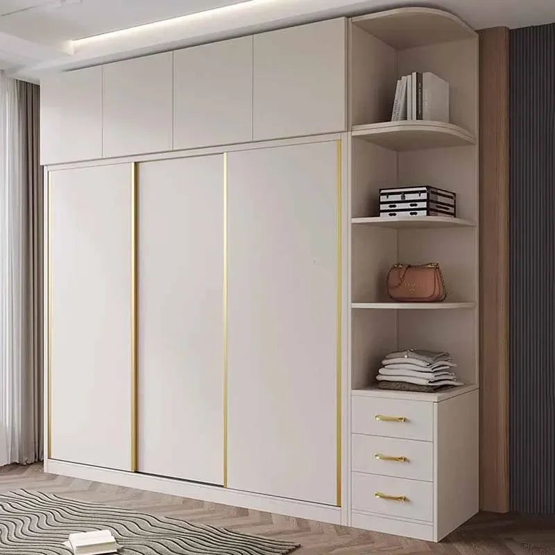 Clothes Girls Wardrobe Storage Gold Black Modern Display Wardrobe European Multifunction Vitrinas Cristal Expositoras Furniture