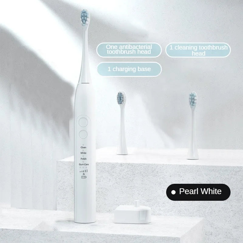 IPX7 2H Wireless Charging Toothbrush with Travel Case Dupont Soft Bristles Sonic Electric Holder Teeth Whitening 12 Modes Brush