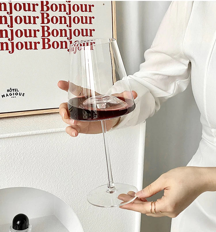 590ml Hill Burgundy Red Wine Glass Cup Home Glass Goblet High-grade Potbelly Grape Wine Glass European Bar Barware