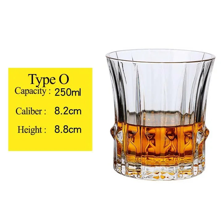 Whiskey Glass Cup Crystal Whisky Glasses Cups for Alcoho Drinking Scotch Bourbon Whisky Cognac Vodka Gin Tequila Rum Home Bar
