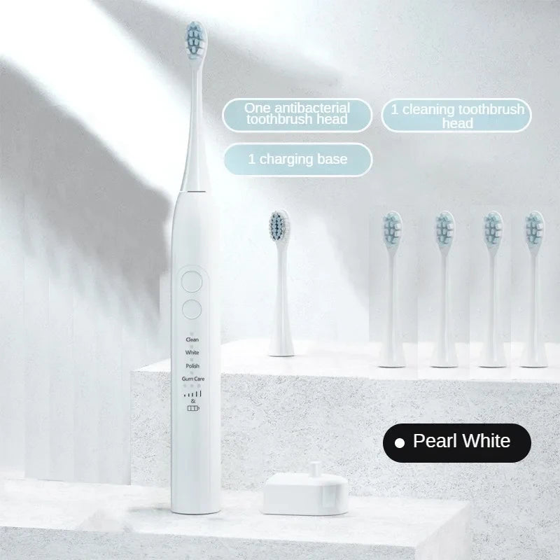 IPX7 2H Wireless Charging Toothbrush with Travel Case Dupont Soft Bristles Sonic Electric Holder Teeth Whitening 12 Modes Brush