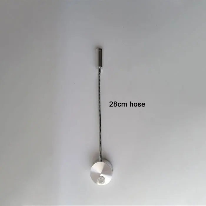 L40cm Long gooseneck 3W Led Wall Light Bedside Led Wall Lighting Black Switch hose AC90-260V 110V 220V reading Lights book lamp