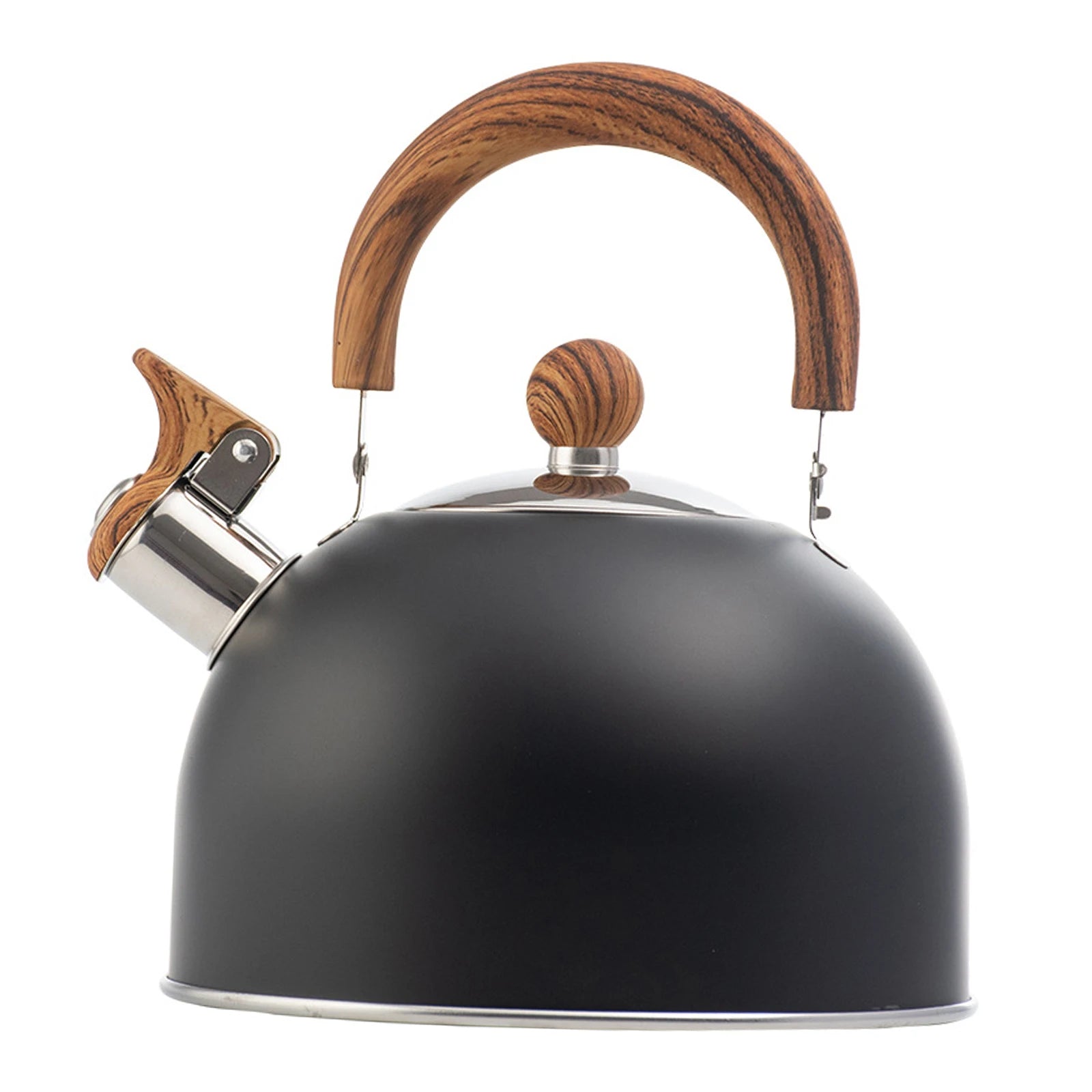2.5L Stainless Steel Whistling Tea Kettle Stovetop Teapot with Heat-Proof Handle for Gas,Induction Flat Bottomed Sounding Kettle