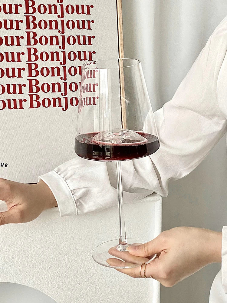590ml Hill Burgundy Red Wine Glass Cup Home Glass Goblet High-grade Potbelly Grape Wine Glass European Bar Barware