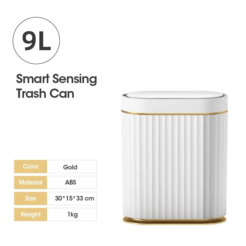5L/7L/9L Smart Trash Can Electronic Automatic Smart Sensor Garbage Bin Household Toilet Waste Garbage Can for Kitchen Bathroom