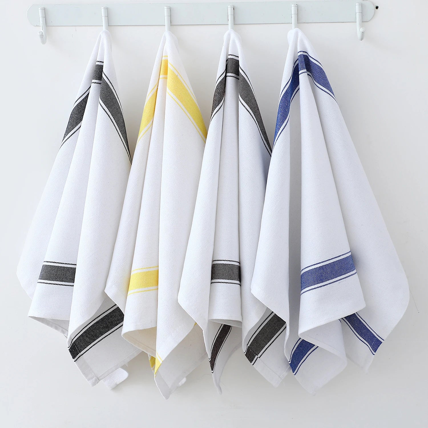 Herringbone Striped Dish Towels Highly Absorbent Kitchen Towels Reusable Bar Restaurant Cleaning Cloth Napkins Oversized 19X28In