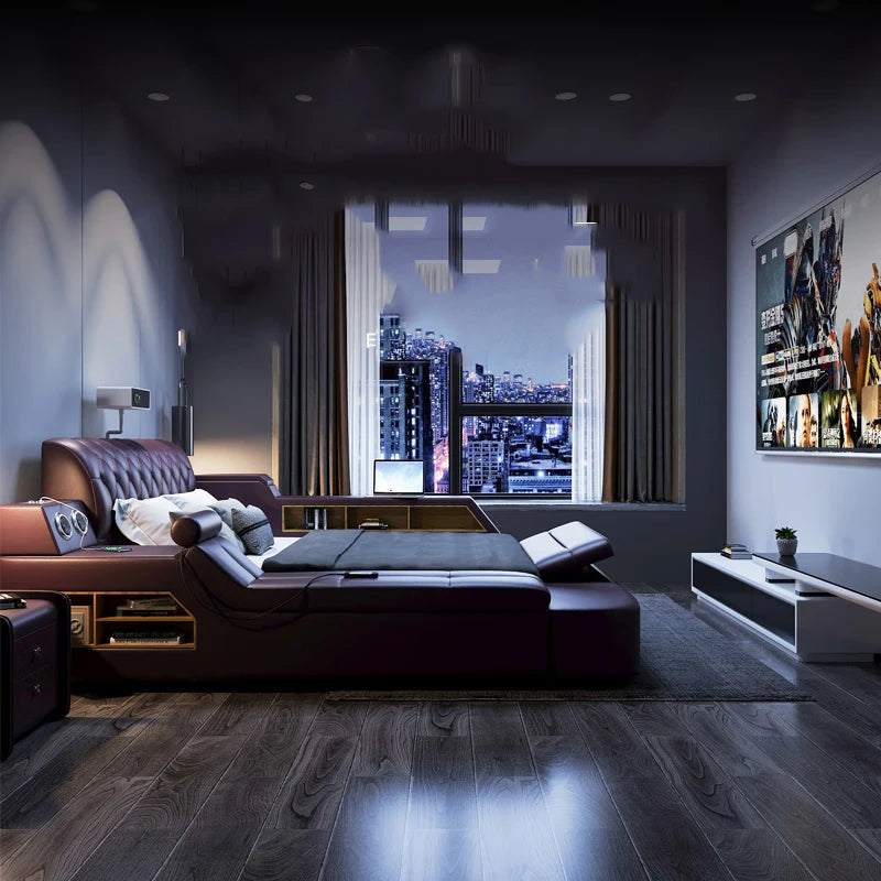 Space Saving Smart Bed Multifunctional Luxury Nordic European Sun Full Simple Bed Camping Children Wood Muebles Hotel Furniture