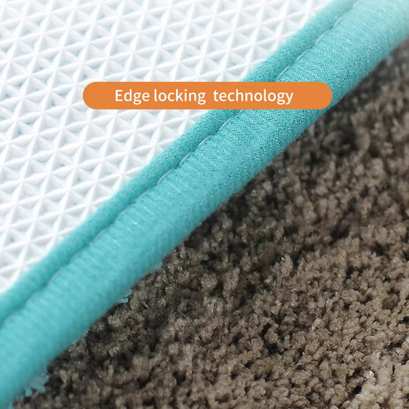 Water Absorbtion Anti-Slip Bath Mat Thickened Bathroom Carpet Long Hair Floor Mat Machine Washable Toilet Mat Fluffy Bat