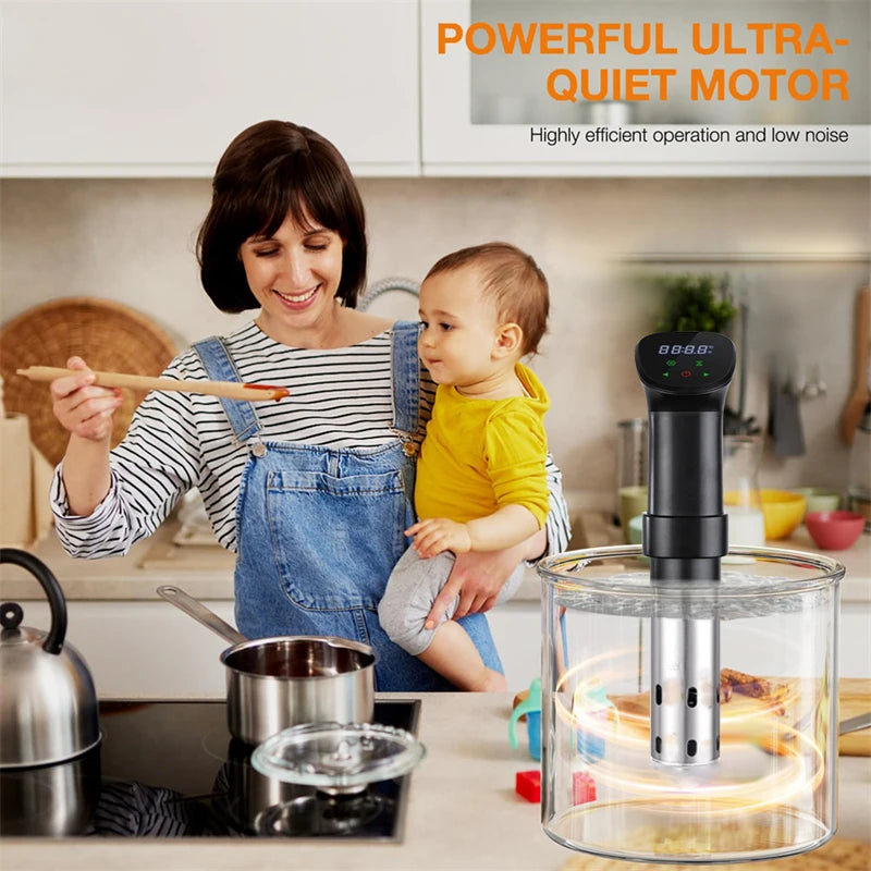 1100W Sous Vide Cooker LCD Touch Digital Display Immersion APP Control Circulator Accurate Cooking Vacuum Smart Slow Cooker