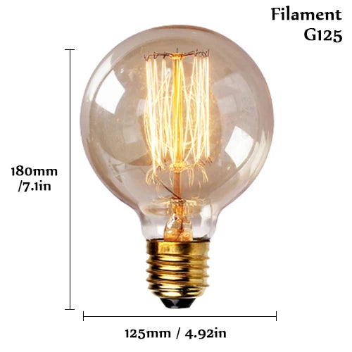 8/10pcs Retro Edison Light Bulb E27 220V 110V 40W ST64 G80 G95 T10 T45 T185 A19 A60 Filament Incandescent Ampoule Vintage Lamp