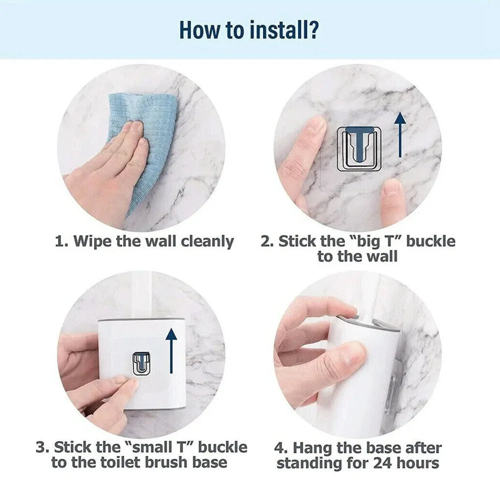 And Bathroom Holder Set Silicone Toilet Brush