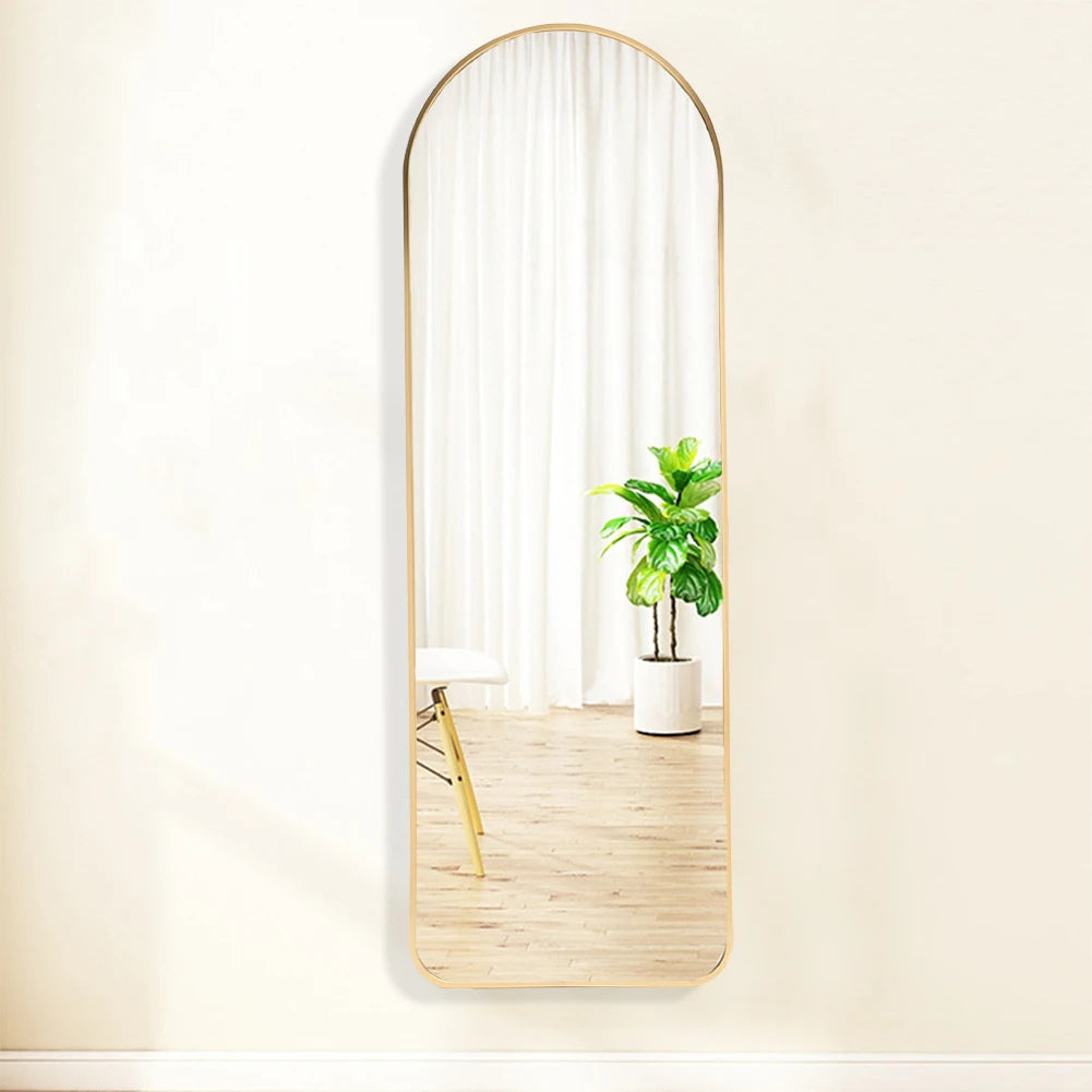 【Lifeideas】Black/Gold Arch Full Length Wall Mirror 40x120 CM
