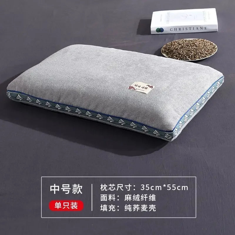 Pure buckwheat husk pillow cervical pillow adult cervical pillow