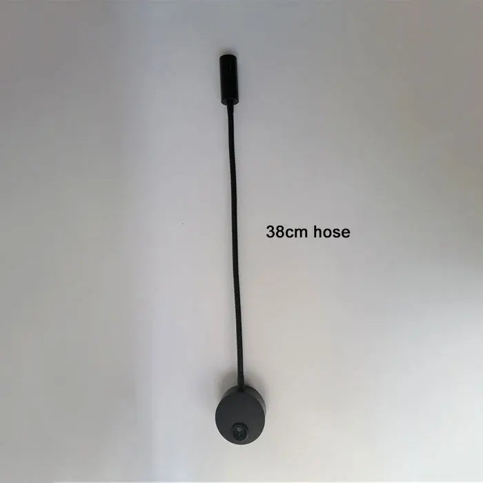 L40cm Long gooseneck 3W Led Wall Light Bedside Led Wall Lighting Black Switch hose AC90-260V 110V 220V reading Lights book lamp