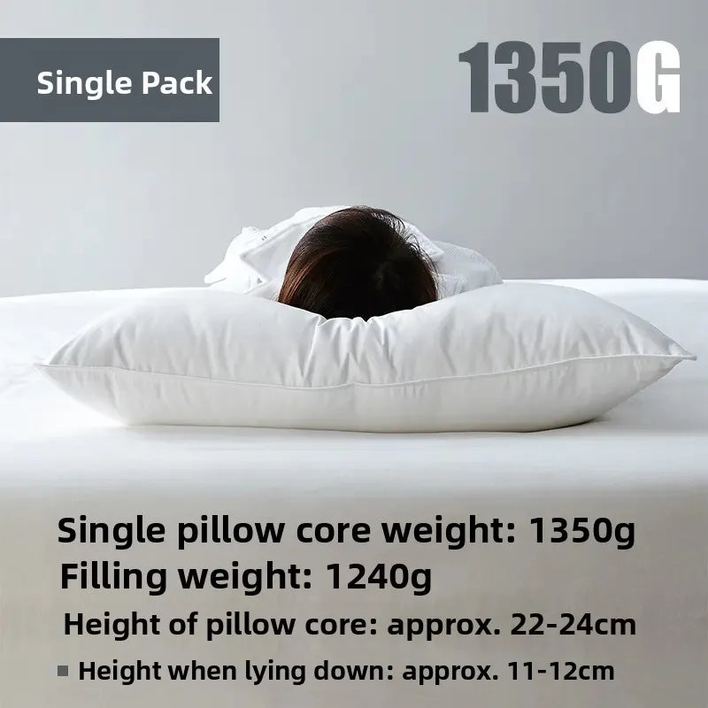 Canasin Low Pillow Hotel Quali Sp Ne Support Fiber Pillow Waable Comforter Rectangular ape Adult Single Use