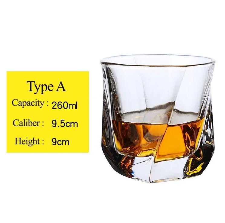 Whiskey Glass Cup Crystal Whisky Glasses Cups for Alcoho Drinking Scotch Bourbon Whisky Cognac Vodka Gin Tequila Rum Home Bar