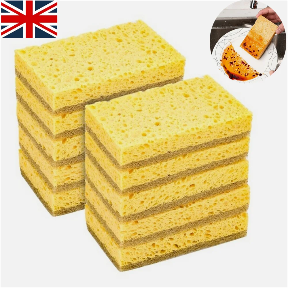 8/16Pcs Eco-Friendly Plastic Free Kitchen Sponge 100% Biodegradable Compostable