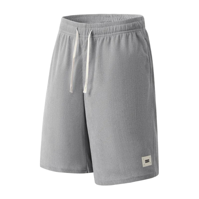 Men's summer shorts trend retro corduroy shorts men's casual hard color shorts sports breathable sports pants