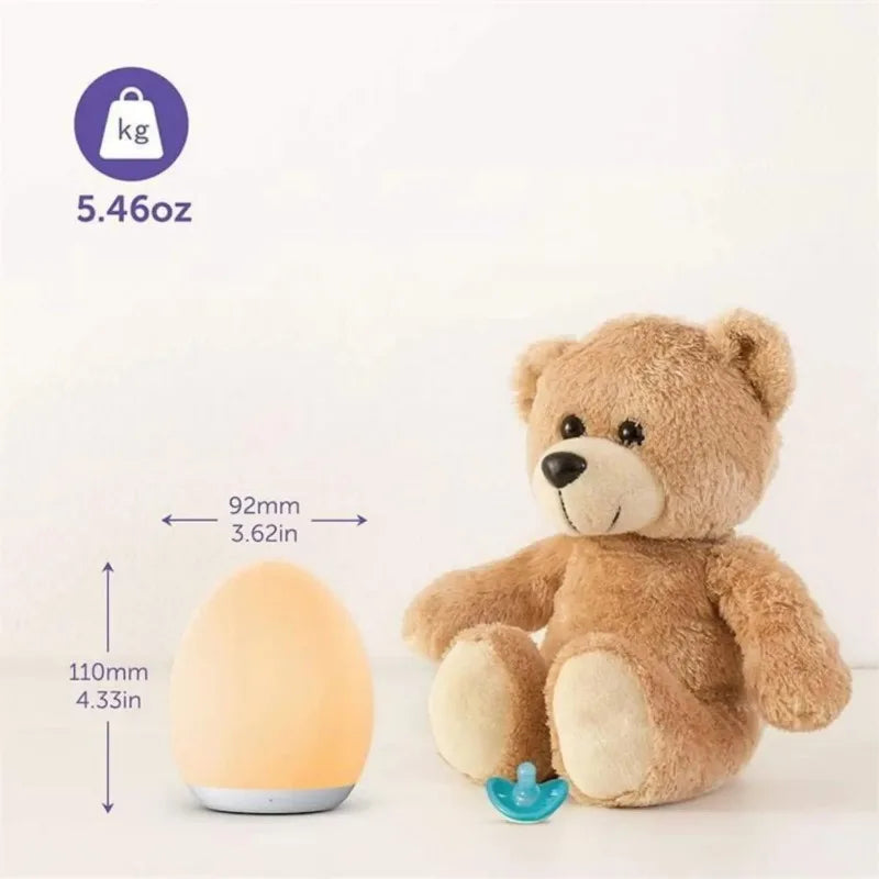 LED Dimmable Bedside Lamp Rechargeable Nursery Lamp Warm White Baby Sleeping Night Lamp
