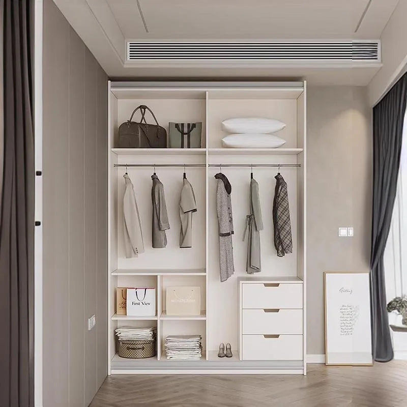 Design Wood Bedroom Wardrobes Organiser Elegant Storage Living Room Wardrobe Set Luxury Wooden Armario De Ropa Furniture Home