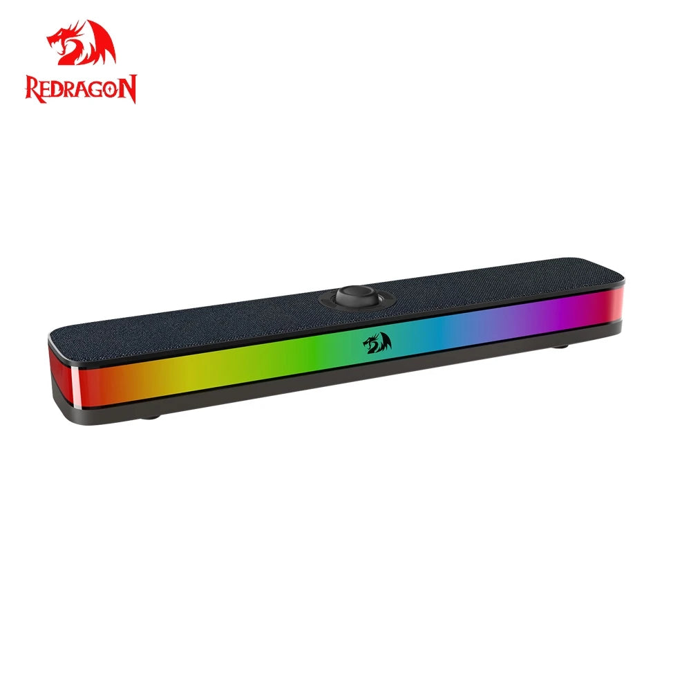 REDRAGON NEO GS515 RGB Desktop Soundbar 2.0 Channel Stereo Computer USB Speakers Support Bluetooth Wireless loudspeakers for PC