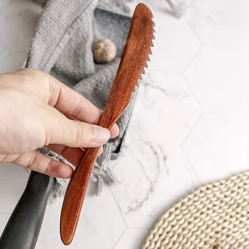 15 Pcs Wooden Spoon Fork Knife Cutlery Set Wooden Dinner Utensil Set Kitchen Wooden Flatware Tableware Cutlery Set