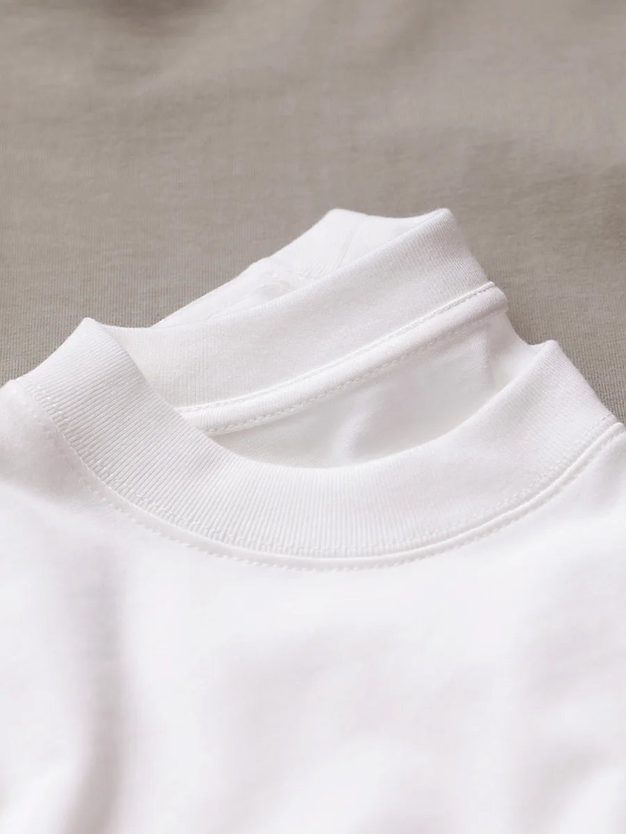 11.29oz 320Grams Heavy Cotton Weight Oversized Loose Men T-shirt Solid Color Drop Shoulder Short Sleeve High Quality