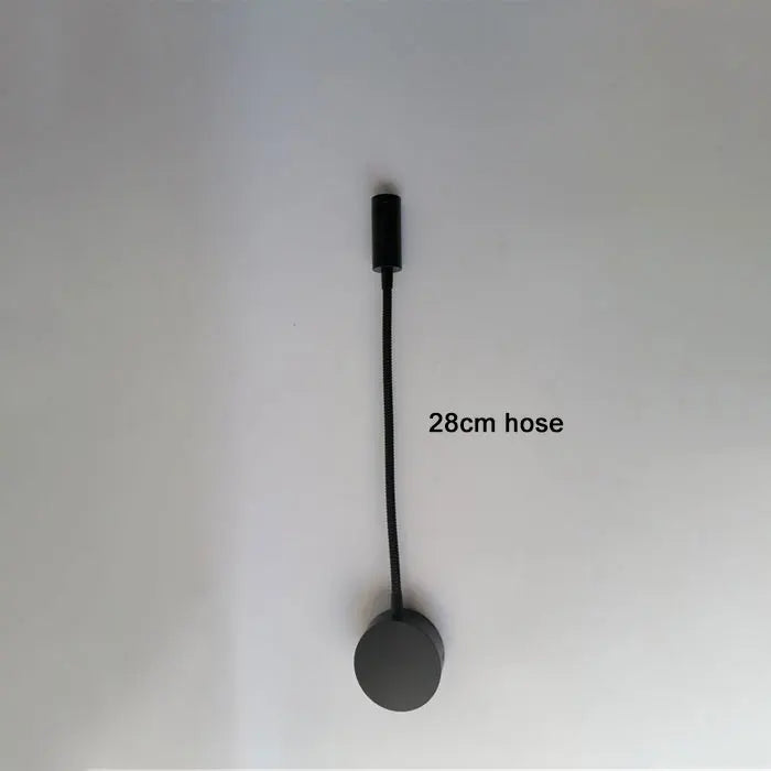 L40cm Long gooseneck 3W Led Wall Light Bedside Led Wall Lighting Black Switch hose AC90-260V 110V 220V reading Lights book lamp