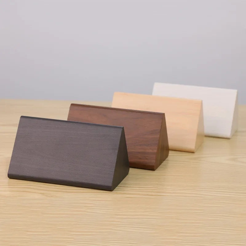 Wooden Triangle LED Desktop Digital Clock Thermometer Alarm Clock Electronic Tabletop Timepiece Home Decorative Item