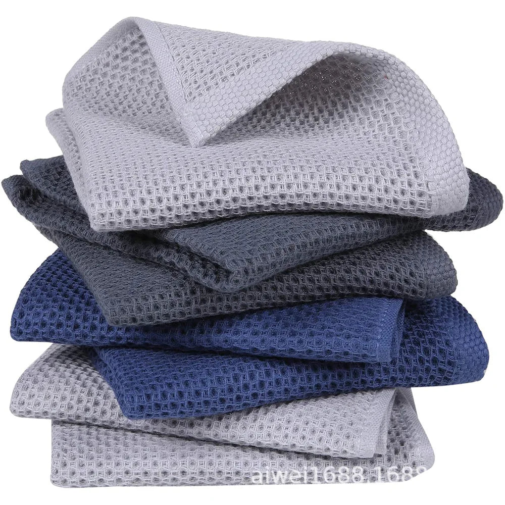 1 Pcs100% Cotton Waffle Woven Kitchen Dish Cloths, Super Soft Tea Towels,Absorbent Quick Dry Cleaning Dish Towels,12x12 Inches