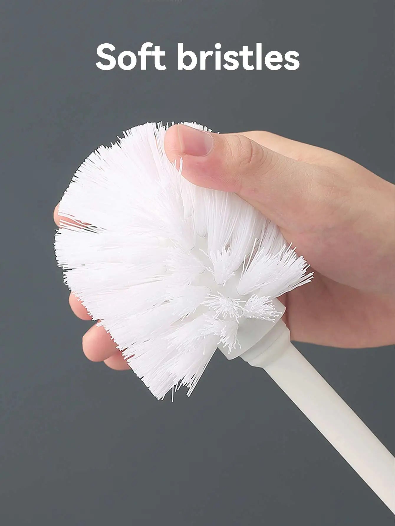 WORTHBUY Household Bathroom Cleaning Brush Long Handle Toilet Brush WC Splash Proof Toilet Cleaning Brush Bathroom Accessories