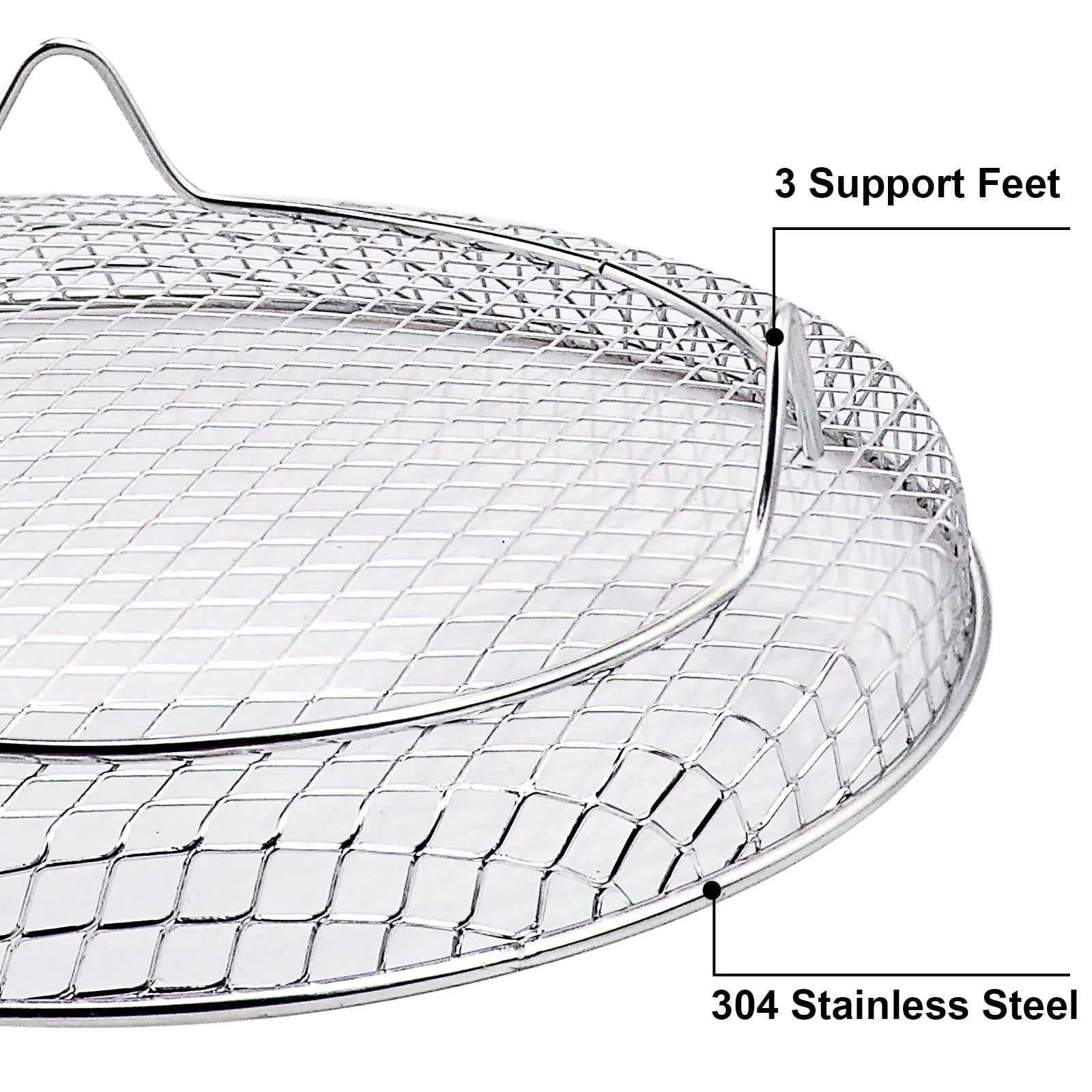 Air Fryer Rack for Oven ,3-Layers  304 Stainless Steel Air Fryer Basket Grill Steamer Cooker Kitchen Gadgets Cooking Tools