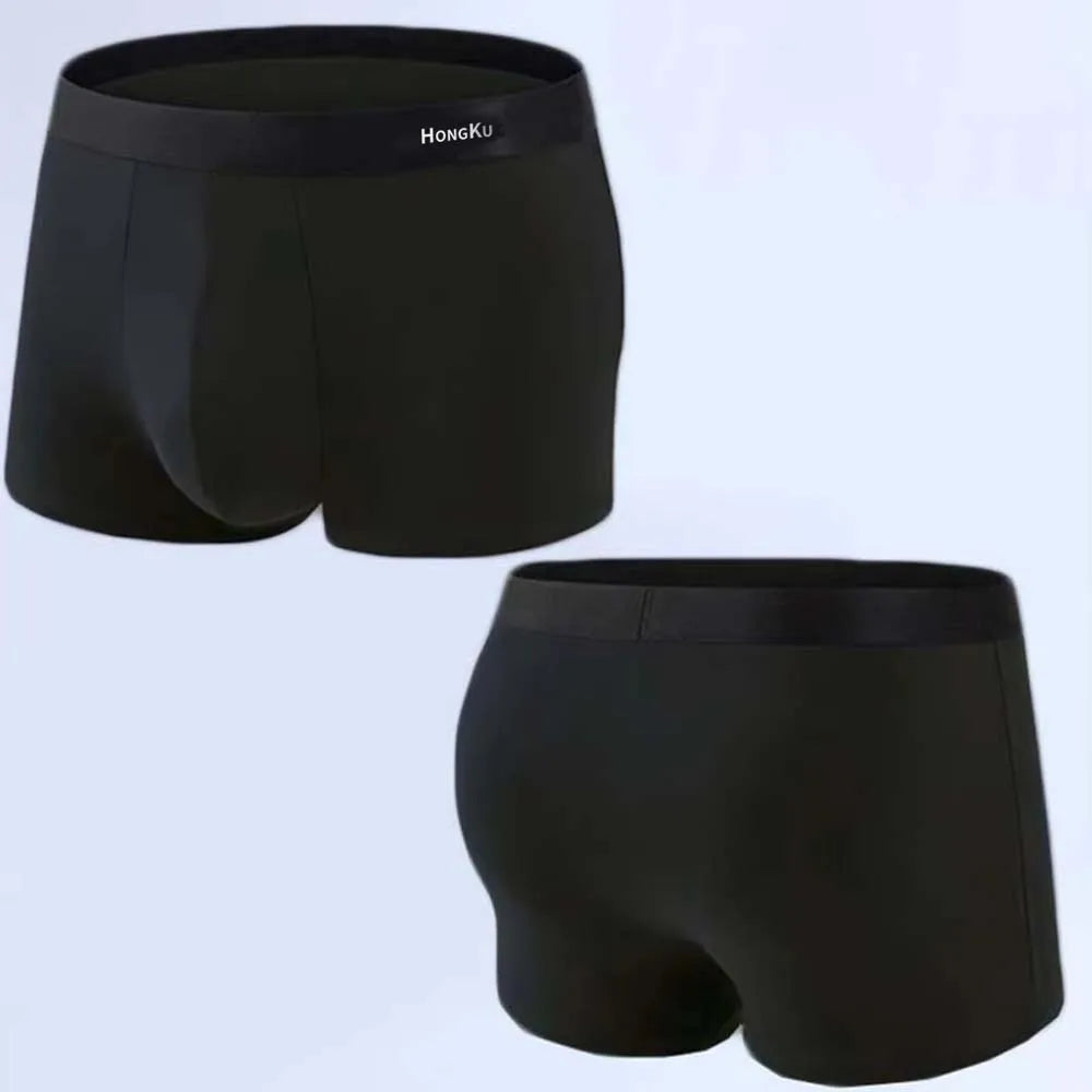 4/6/10 PCS Men's Underwear Briefs Mens Boxer Underpants Soft Black Boxershorts Milk Silk Large Size Men Panties 3D Pouch Shorts
