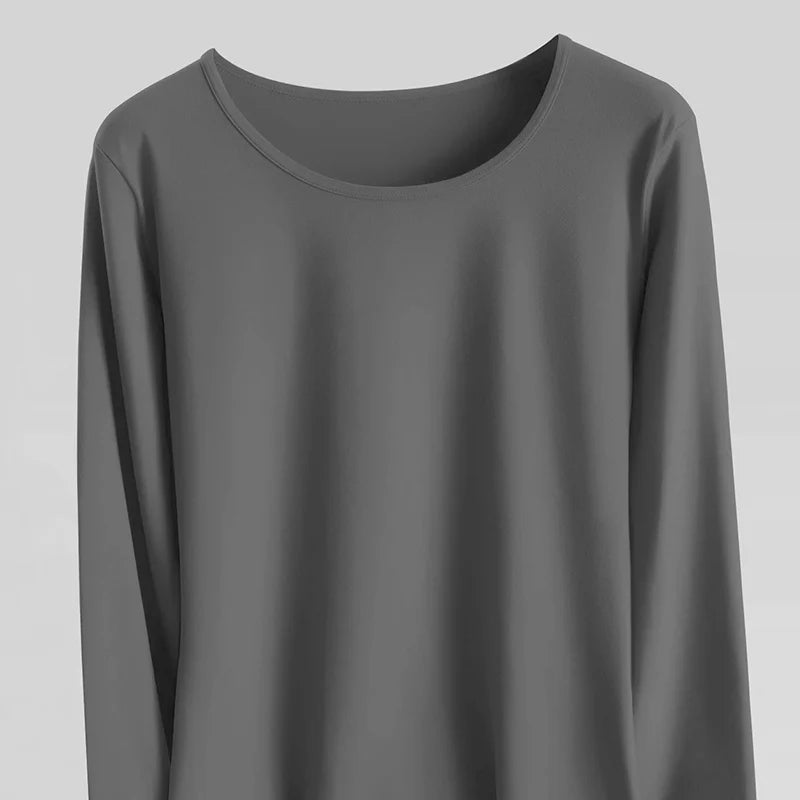 2/4 Piece Men's And Teenagers' Thermal Underwear Set Simple And Fashionable Long Sleeve Bottoming Shirt Elastic Waist Trousers P