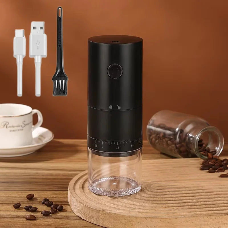 2024 New Portable Electric Coffee Grinder 38 Gears Adjustment Ceramic Filter Long Battery Life One-Button Start Bean Grinder