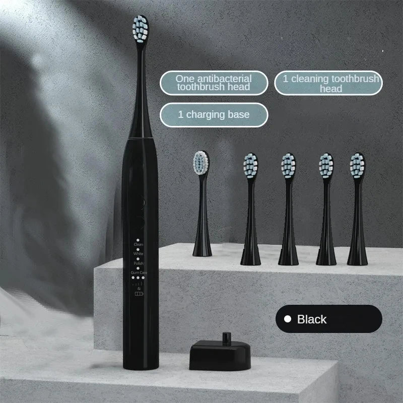 IPX7 2H Wireless Charging Toothbrush with Travel Case Dupont Soft Bristles Sonic Electric Holder Teeth Whitening 12 Modes Brush